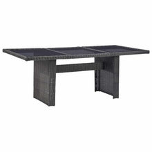 LPERTGFHU 9 Piece Patio Dining Set for 8 People, Half Round Poly Rattan Outdoor Furniture with Black Glass Tabletop and Cushioned Chairs