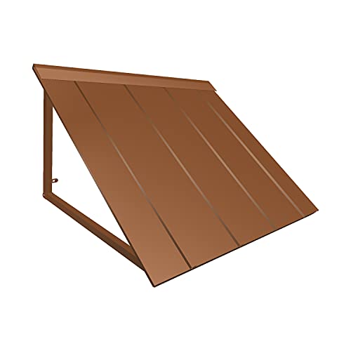 Awntech Houstonian Open-Side Fixed Awning, 44" W x 24" H x 24" D, Bronze