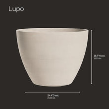 COSAPOTS Lupo Tapered Indoor/Outdoor Planter, 24x18in Sand Stone