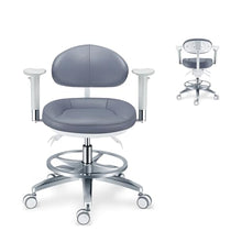 TEPTOARCH Microfiber Leather Doctor's Chair with Armrests White
