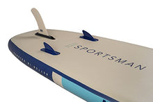ISLE Surf and SUP Sportsman Inflatable Fishing Stand Up Paddle Board Aqua/Navy