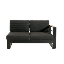 Christopher Knight Home Sornsa Outdoor Aluminum Frame Sectional Sofa Set Black