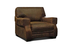 Hello Sofa Home Cordova 100% Top Grain Leather Mid-Century Armchair Espresso