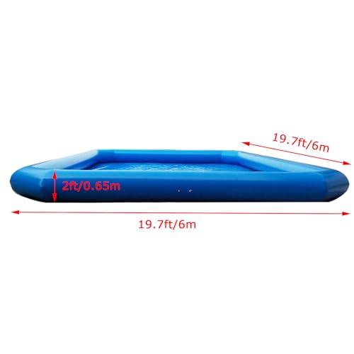 LGXEnzhuo Oversized Inflatable Swimming Pool with Blower Blue