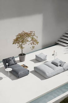 Blomus Stay Outdoor Side Table, Wide 50x35cm / 19.7x13.8in, White