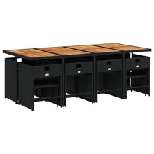 AMBERARD Patio Dining Set Set of 8 Black Furniture Set
