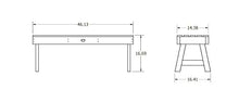 highwood AD-BENN4-WAE Weatherly Backless Bench, 4-Feet, Whitewash