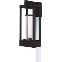 Livex Lighting 20996-04 Delancey - 18.88" One Light Outdoor Post Top Lantern, Black Finish with Clear Glass