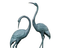 SPI Medium Garden Crane Pair Sculpture Green