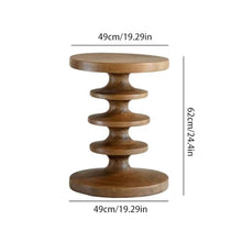 Couch Side Table Home Creative Solid Wood B& Hotel Sofa Side Table Balcony Small Round Narrow End(A)