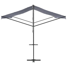 SDVantage Free Standing Awning 600X300 Cm Cream, Double-Sided Outdoor Patio Umbrella with Powder-Coated Steel Frame, Uv Water-Resistant Garden Shade for Deck,White-5 X 3 M
