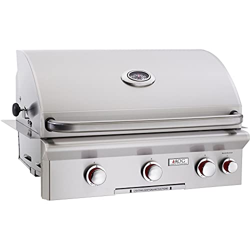 AOG American Outdoor Grill T-Series 30-Inch 3-Burner Built-in Natural Gas Grill with Rotisserie - 30NBT