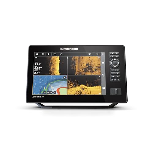 Humminbird XPLORE 10 GPS Fish Finder with Transducer, MEGA Side Imaging+ & HD Touchscreen Display Black