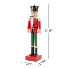 Merax 1-PC 63.4" Tall Giant Iron Nutcracker Christmas Decoration, Life Size
