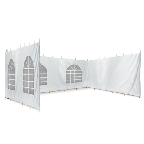 TentandTable 20' x 20' Waterproof Sidewall Kit for Canopy Tents, White