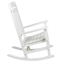 Flash Furniture Set of 2 Winston All-Weather Rocking Chair in White Faux Wood