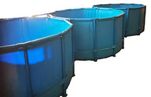 PondH2o Koi Fish Flexible Round Vat Tank with Black Net Cover, 3FT x 2FT (100 x 60cm), Temporary Koi Storage, Viewing, Quarantine, Portable Show Tank
