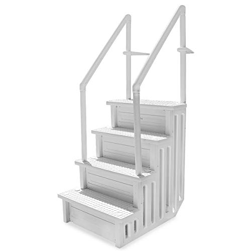 Goodyusstore Above Ground Pool Ladder White