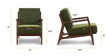 POLY & BARK Verity Lounge Chair Distressed Green Velvet