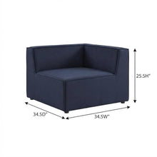 Outdoor Escape Blue 2-Piece Outdoor Patio Sectional Sofa Loveseat with Cushioned Seats, Durable Frame, Contemporary Design, and Comfortable Armrests