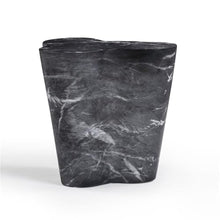 TOV Furniture Slab Black Marble Concrete Indoor/Outdoor Side Table