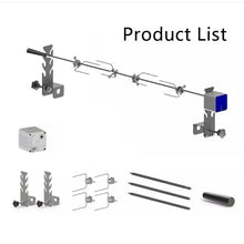 JYXYXSCP Electric Rotisserie Kit, Portable Rotisserie W/Adjustable Height 4 Forks for Grilling Pork Chicken