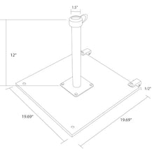 OROTLECT 75 Lb. Steel Free Standing Umbrella Base with Wheels