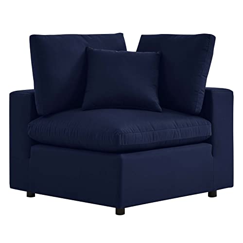 Modway Commix Outdoor Patio Sunbrella® Sectional Sofa Corner Chair in Navy