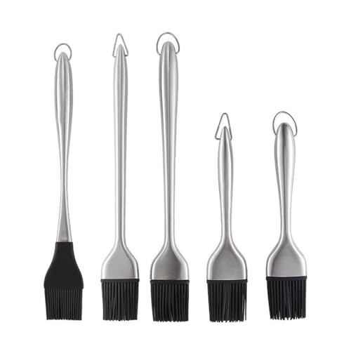 Stainless Steel Hollow Handle Silicone Brush High-Temperature Resistant Barbecue Oil