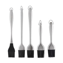 Stainless Steel Hollow Handle Silicone Brush High-Temperature Resistant Barbecue Oil