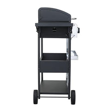 3-Burner Propane Gas BBQ Grill,With Wire Enamel Cooking Grids/Foldable Side Table, For Outdoor Barbecue