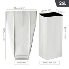 hcaklozgshi 0.12mm Thicken PE Black & White Plants Grow Bag for Garden Greenhouse Vegetable Strawberry Soilless Cultivation Planting Pocket(87x30x20cm-46L,20PCS)