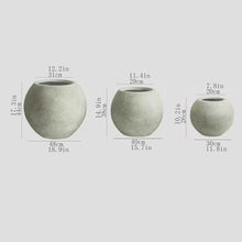 x3anggyt5 Planter Ball Shaped Aqua Green Plant Pot 3 Sizes with Drainage Hole Magnesium Clay Flower for Indoor Outdoor Room Balcony Garden Office Garden(Large)