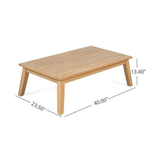 Merax Acacia Wood Outdoor Loveseat & Coffee Table Set