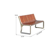 WOAITIANTIAN Outdoor Bench, Wood Backrest Park Bench, 2-Person Outdoor Leisure Seating for Park & Residential Patio Bench(180cm)