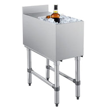 VEVOR Commercial Ice Bin, 39.6 Qt Max Capacity, 12 x 24 x 33 Inch Stainless Steel Ice Chest with Sliding Lid, 24H Long-Lasting Insulation, Cooler Cart Cocktail Unit for Bar Restaurant Pub, NSF