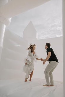 Pogo Bounce House White Inflatable Wedding Castle 13x12x14.5 ft