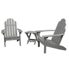 highwood Classic Westport Adirondack Chairs with Side Table, Coastal Teak