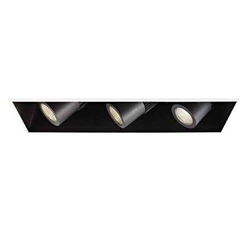 WAC Lighting MT4LD311NE-F30-BK Contemporary Precision Multiples 4-Inch LED 1X3 Housing