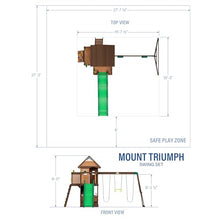 Backyard Discovery Mount Triumph Cedar Swing Set Light Brown