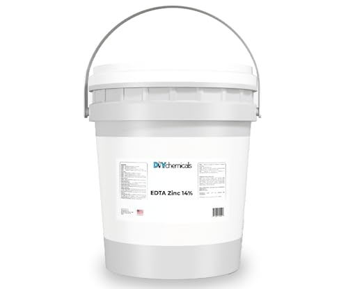 DIYChemicals | EDTA Zinc 14% | Chelated Water-Soluble Micronutrient | Supports Plant Growth, Enzyme Activity & Nutrient Uptake | Agricultural & Hydroponic Use - 40 Lbs