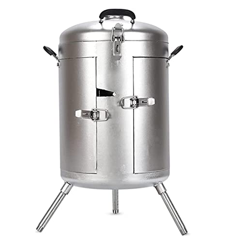SHSWUD Barbecue Charcoal Grill Portable Charcoal Grill Outdoor BBQ Grill Cooking Vertical Stainless Steel Barbecue Grill For Camping Picnic Portable Charcoal Grill(Silver)