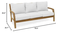 Douglas Nance Somerset Deep Seating Sofa-Natural