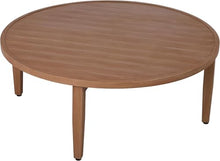 Meridian Furniture 363-C Maui Collection Modern | Contemporary Outdoor Patio Coffee Table with Aluminum Frame in a Teak Wood Look, 36" W x 36" D x 14" H, Natural