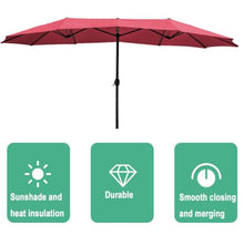 GY8PKVWKWQ Table Market Umbrella,Patio Umbrella,sunshade,Waterproof,Hand Crank,Excluding Base,quadrate,1pcs,for Garden, Deck, Backyard, Pool, Turquoise(Off white)