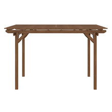 Outsunny 12' x 10' Outdoor Wood Pergola Gazebo for Climbing Plants Brown