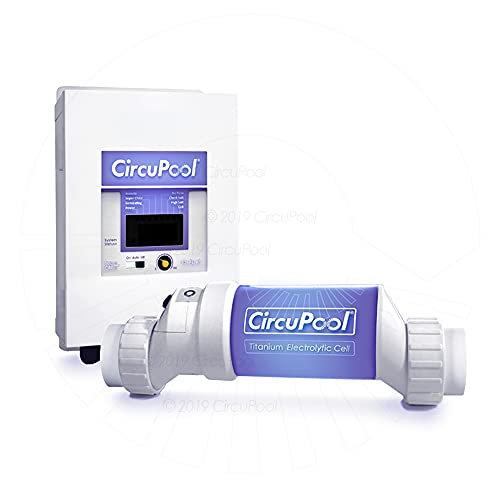 Circupool Universal25 Saltwater Chlorinator System 25k-Gallon Titanium Cell White