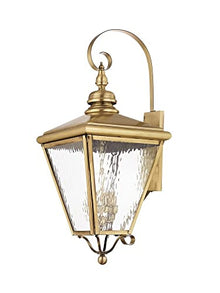 Livex Transitional Four Light Outdoor Wall Lantern Cambridge Collection Antique Brass