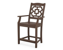 Martha Stewart by POLYWOOD® Chinoiserie 3-Piece Farmhouse Bistro Counter Set in Mahogany