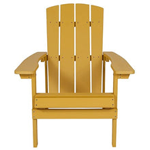 Flash Furniture Charlestown Poly Resin Adirondack Chair - Yellow - All Weather - Indoor/Outdoor - Set of 2